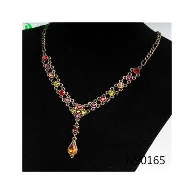 modern elements color rhinestone choker necklace N90165
