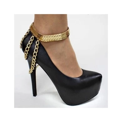 shoe accessories high heel ankle large link chain TS006