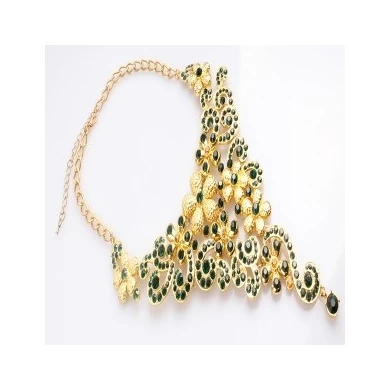 statement crystal flower vintage boutique pendant necklace N90077