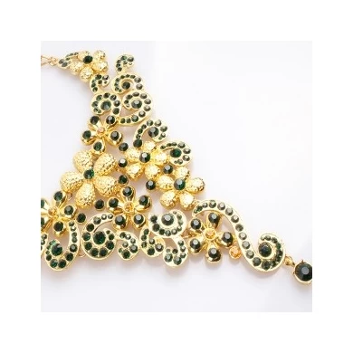 statement crystal flower vintage boutique pendant necklace N90077