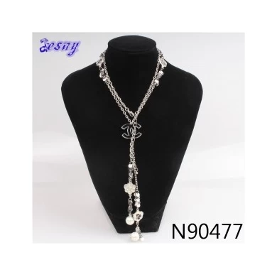 vintage boutique chanel flower pearl pendant necklace N90477