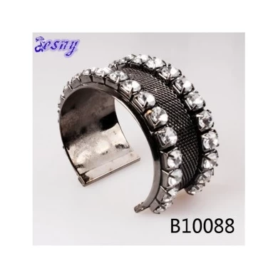 vintage crystal bracelet twisted wire cuff bangle B10088