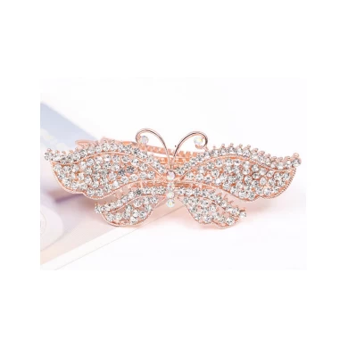 wholesale fashion crystal butterfly hair accessories full crystal hairpin for girls