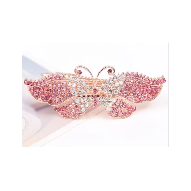 wholesale fashion crystal butterfly hair accessories full crystal hairpin for girls