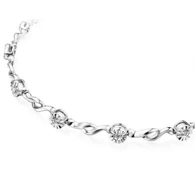 18K White Gold Diamonds Bracelet Bangle Supplier in China