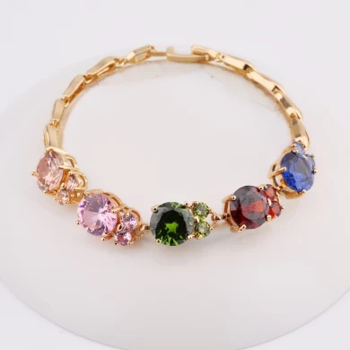 2017 Fashion jewelry gold plated heart chain bracelet&bangles for women