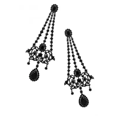 2017 moda personalidad ambiental aleación de cobre Pendientes Stud, aretes para mujer, nuevos diseños pendientes de cadena larga aretes de aleación de la mujer