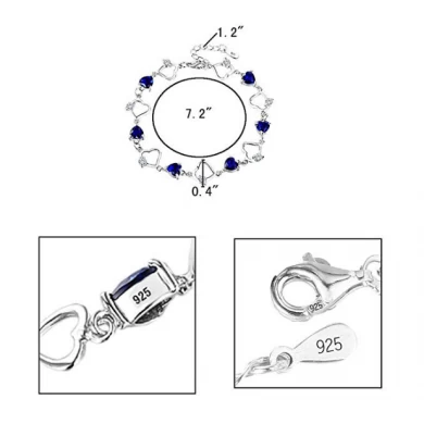 2018 Bracelet 925 Sterling Silver  Jewelry Shines with Beauty Suit for girls Bangles as Gift