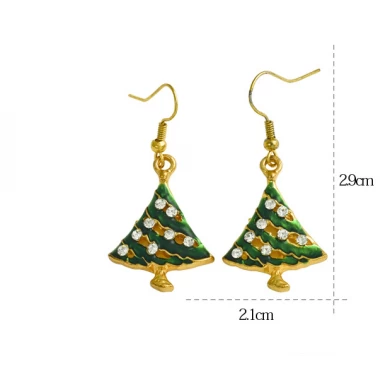 2018 Fashion Christmas Tree Fishhook Earring For Christmas gift