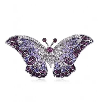 2018 Fashion Winged Butterfly  Crystal Rhinestones Brooch Pin Mulit Color  Brooch for girls or Wemen