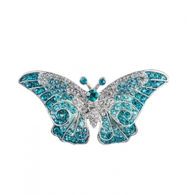 2018 Fashion Winged Butterfly  Crystal Rhinestones Brooch Pin Mulit Color  Brooch for girls or Wemen