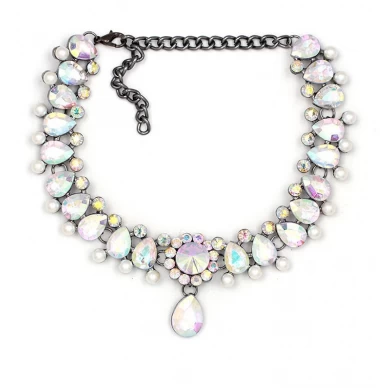 2018 New European and American style multi-colored wedding party gift drop necklace for women