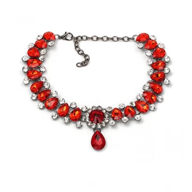 2018 New European and American style multi-colored wedding party gift drop necklace for women