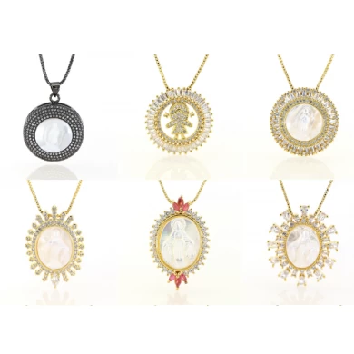 2018 Trending Products OEM micro pave chain necklace pendant, fashionable jewelry pendant necklace for sale