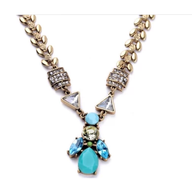 Blue Shinny Crystal Classical Necklace Modern Pendant Necklace for Wemen /Grils