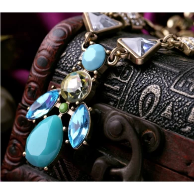 Blue Shinny Crystal Classical Necklace Modern Pendant Necklace for Wemen /Grils