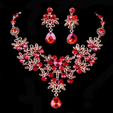 Bridal ornament butterfly design big drop necklace earrings wedding accessories for women New Arrive