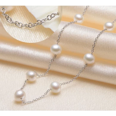 Cheap Price S925 Sterling Silver Freshwater Pearl Necklace for Woman