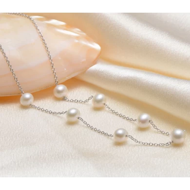 Cheap Price S925 Sterling Silver Freshwater Pearl Necklace for Woman