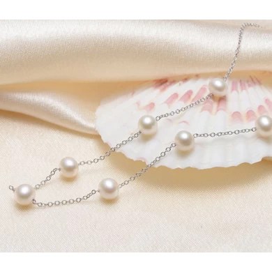 Cheap Price S925 Sterling Silver Freshwater Pearl Necklace for Woman