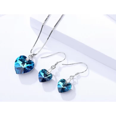 China Manufacturer 925 sliver wholesale Cheap Chinese Bridal Rhinestone Jewelry Sets