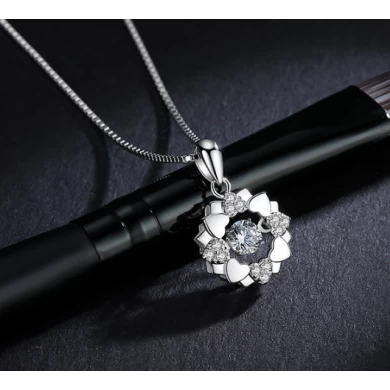China Supplier 925 Silver Gemstone Necklace for Woman