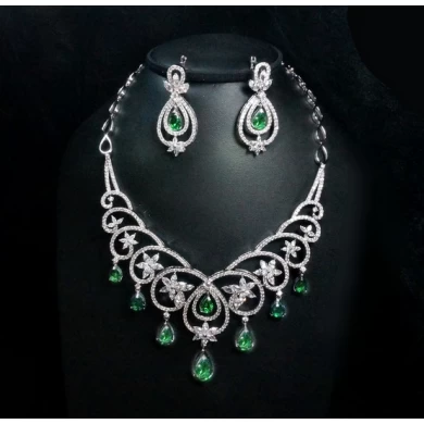 China fashion costume diamond cubic zirconia jewelry set manufacturer in China