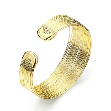 China Hersteller Großhandel Modeschmuck gelb Gold Armband für Frauen