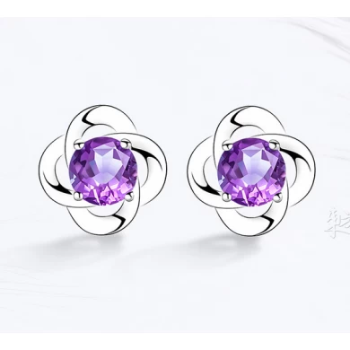 Christmas Gift 925 Sterling Silver Crystal Stud Earrings Manufacturer Woman Earrings