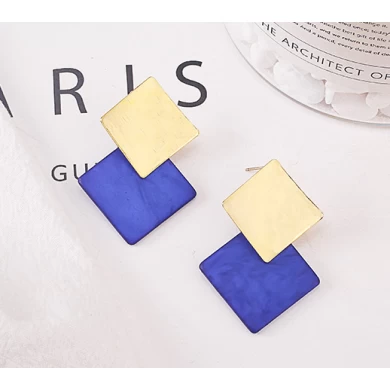 Christmas Gift Geometry Diamond Stud Earring for Office Lady