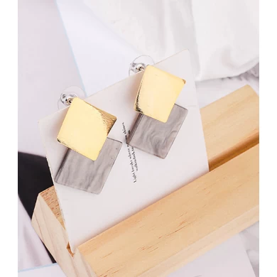 Christmas Gift Geometry Diamond Stud Earring for Office Lady