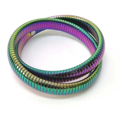 Maßgeschneiderte hochwertige Schmuck bunte elastische Armreif Großhandel Armband für Frauen