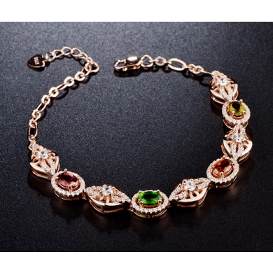 Custom Natural Crystal Gemstone Bracelet Bangle Manufacturer China