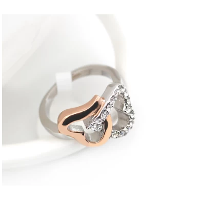 Custom logo rose gold heart jewelry Stainless steel fashion bridal jewelry sets supplier