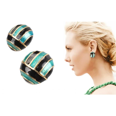 Elegante Europäische Runde Legierung Ohrringe Weibliche Mode Frauen Schmuck Zubehör Party
