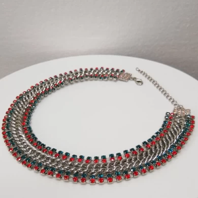 European Fashion Hot Selling Design Rhinestone Chain Choker Famale Party Wedding Crystal Necklace of Women Accessories
