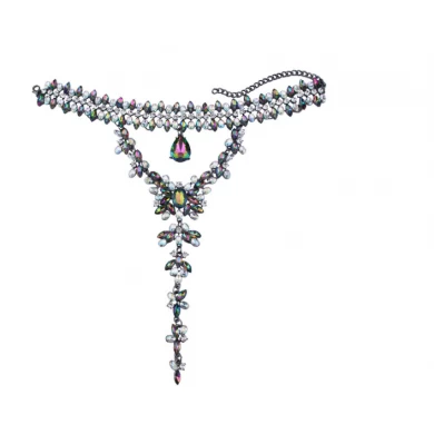 Exquisite Temperament Colored Diamond Necklace for Women Christmas Jewelry Gift