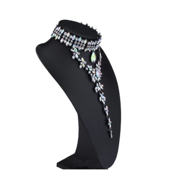 Exquisite Temperament Colored Diamond Necklace for Women Christmas Jewelry Gift