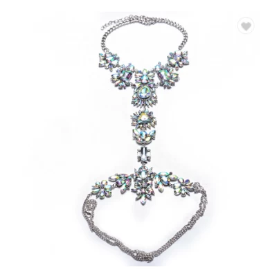 Factory Price High Quality Colorful Crystal Vibrating Body Piercing Sexy Waist Chain Jewelry  Body Jewelry