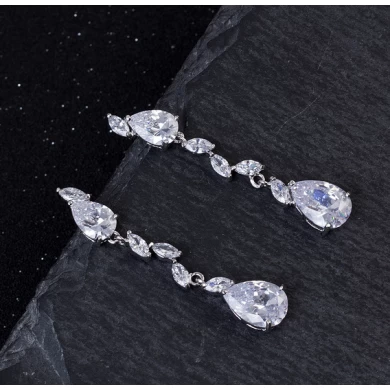 Fashion AAA CZ Zircon Necklace Earring Jewelry Sets for Women