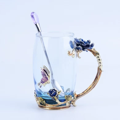 Fashion Gift Metal Email Crystal Coffee Cup C1