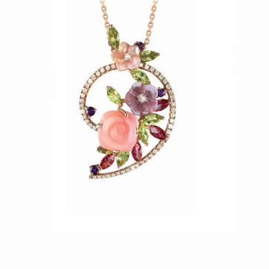 Fashion Heart Resin Flower Ringe Kristalle Silber vergoldet Schmuck