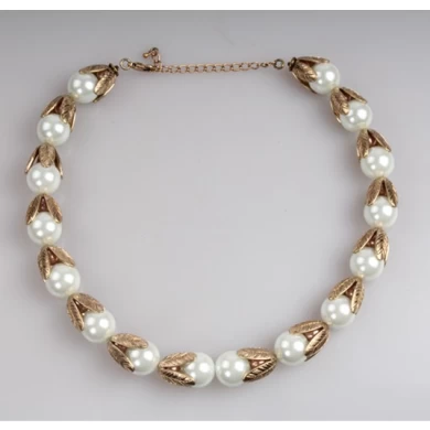 Fashion Jewellery Women Jewelry  Pearl Zinc Alloy Bead Necklace for  Birthday Anniversary Gifts