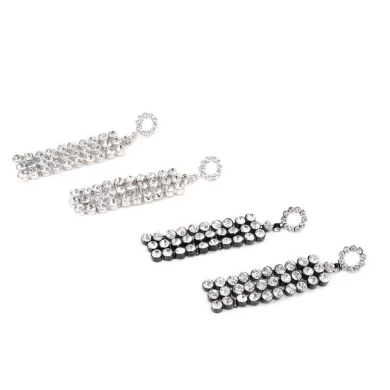 Fashion Jewelry Alloy Silver Plated Long Drop Earring Women Accessories 2018 wholesale Hot selling items