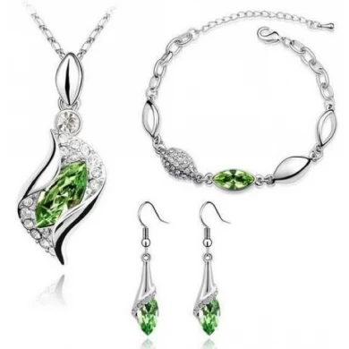 Fashion Lady Drop Crystal Rhinestone Jewelry Set Wholesale in China