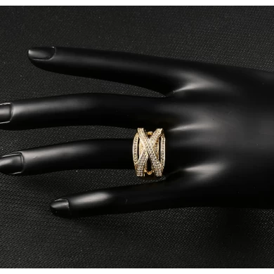 Fashion Latest Designs Gold Plated CZ Wedding Rings for Women & Men's New Model Promise Jewelry