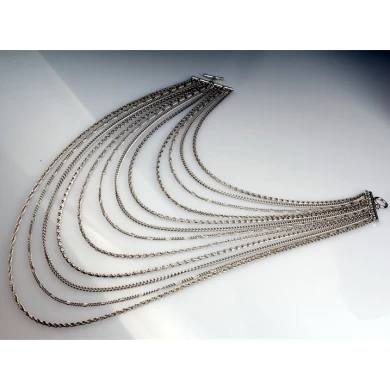 Fashion Necklace Women  Sliver Color Mutli Long Pendant Necklace For Women Statement Jewelry