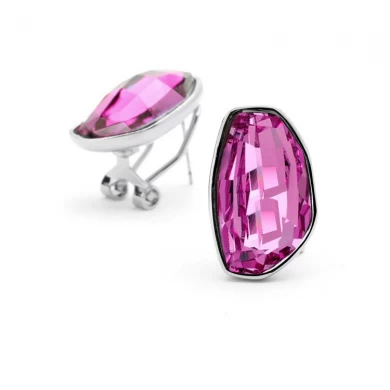 Fashion OL Geometry Austrian Crystal Stud Earrings Korean Diamond Stud Earrings