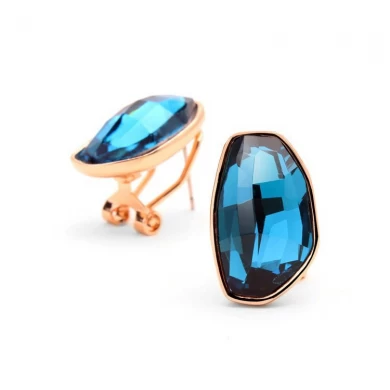 Fashion OL Geometry Austrian Crystal Stud Earrings Korean Diamond Stud Earrings