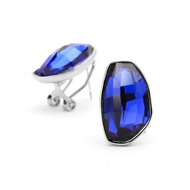 Fashion OL Geometry Austrian Crystal Stud Earrings Korean Diamond Stud Earrings